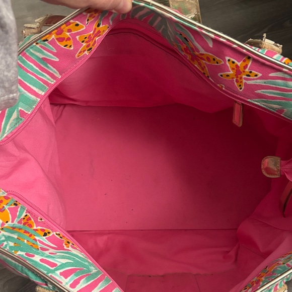 Lilly Pulitzer Pink and Green Tropical Tote - Picture 6 of 8